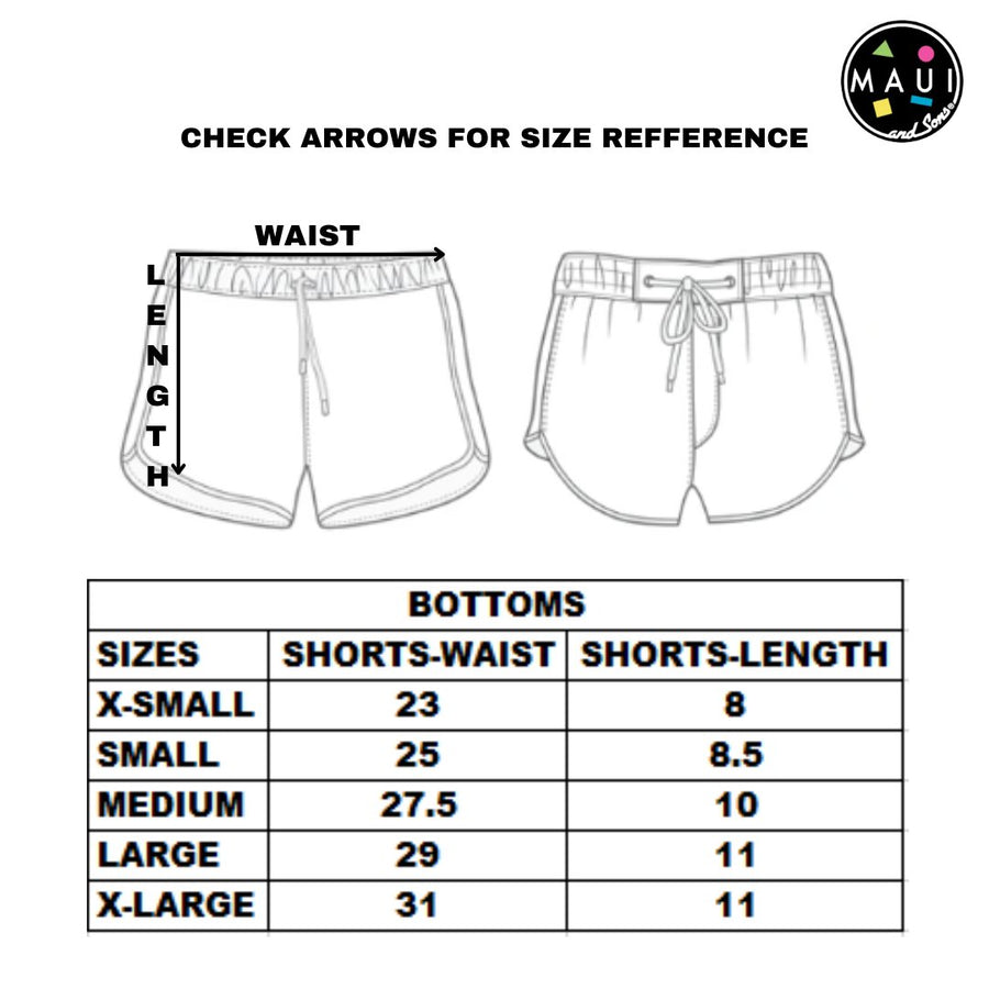 MAUI AND SONS SWIM SHORT LADIES 2 TONE - MULTI COLORWAY COLLECTION