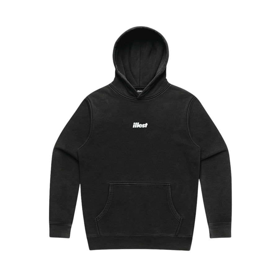ILLEST WASHED HOODIE - BLK
