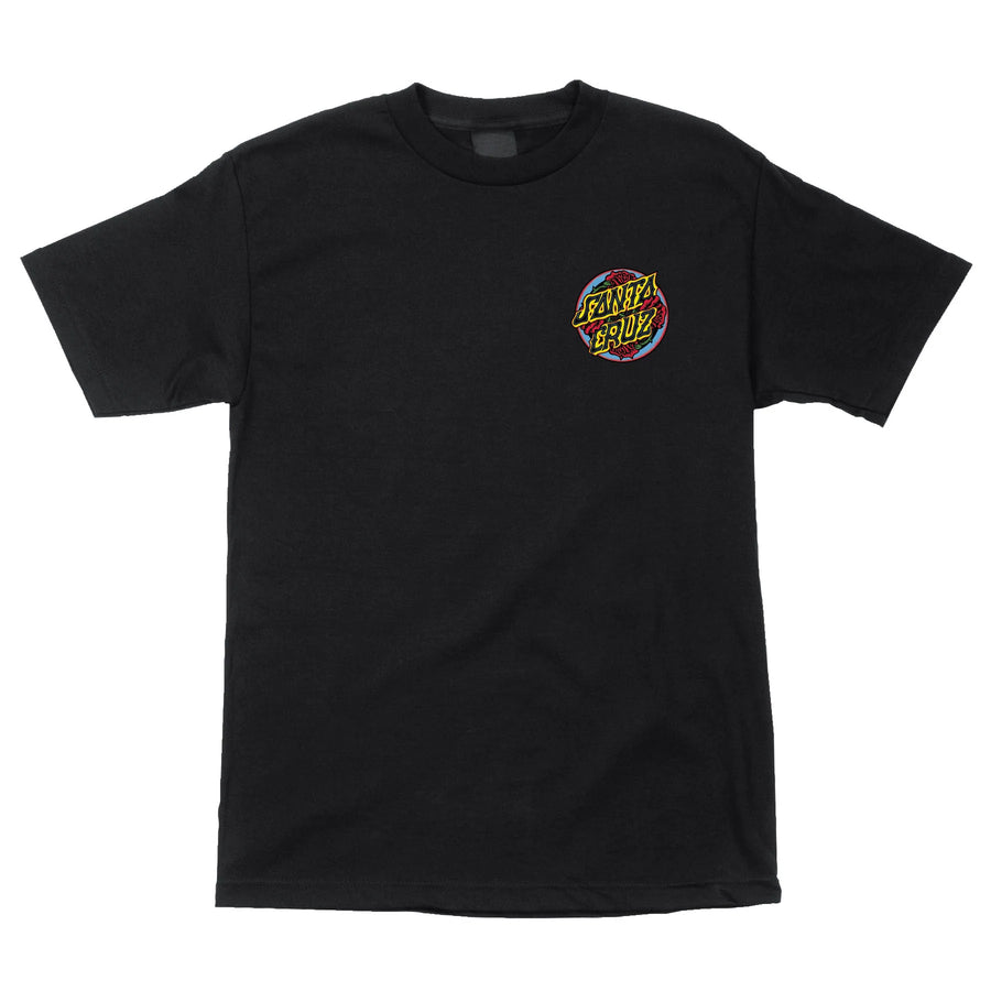 SANTA CRUZ DRESSEN ROSES DOT TEE - BLACK