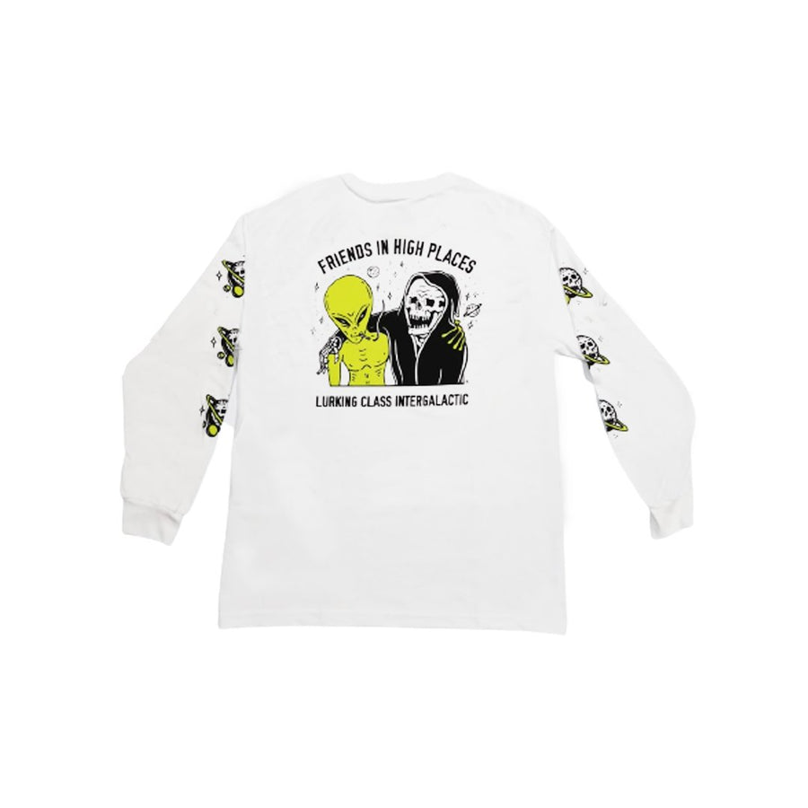 SKETCHY TANK HIGH PLACES LONG SLEEVE TEE - WHITE
