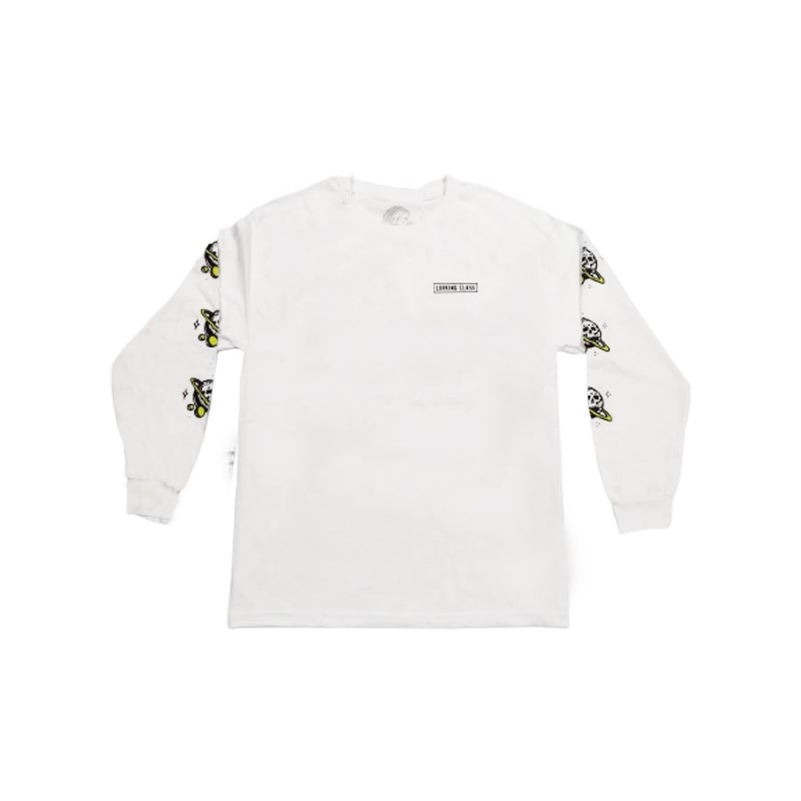 SKETCHY TANK HIGH PLACES LONG SLEEVE TEE - WHITE