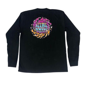 SLIME BALLS SB LOGO CHROME LS TEE - BLACK