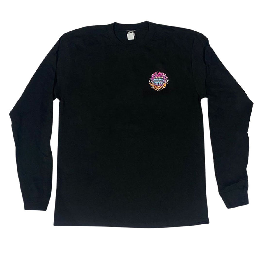 SLIME BALLS SB LOGO CHROME LS TEE - BLACK