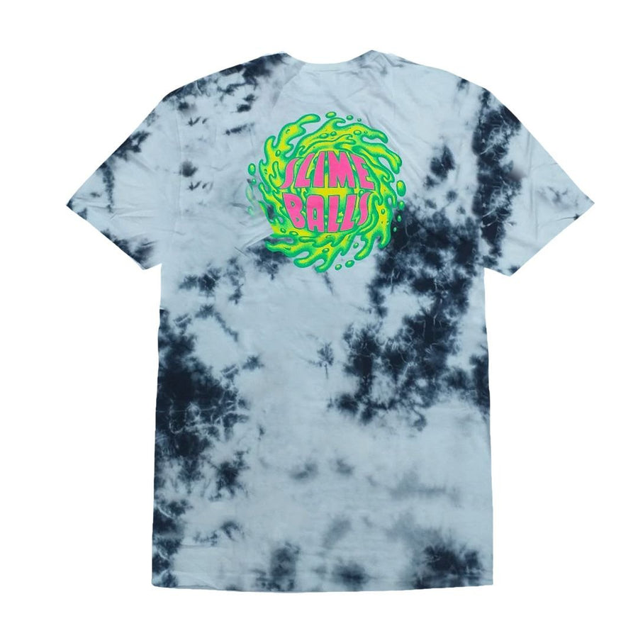 SLIME BALLS SB LOGO TEE-BLACK ACID WASH
