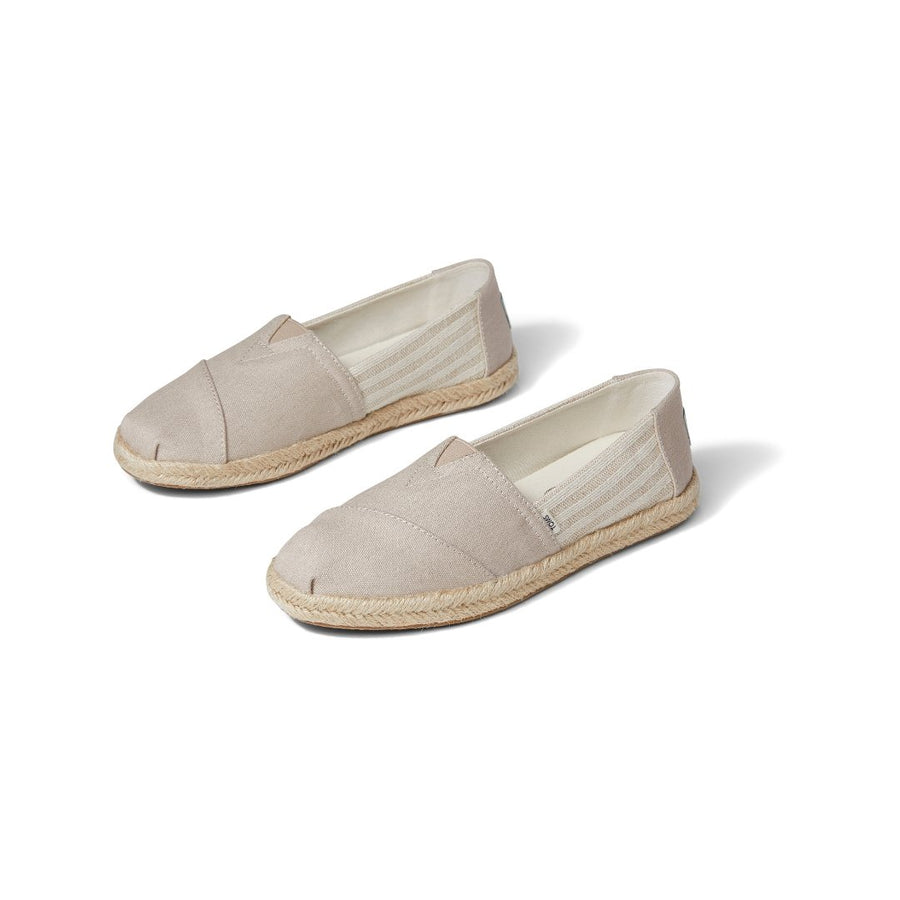 TOMS ALPARGATA ROPE - OXF TAN UNIVERSITY STRIPS ALROPE ESP (WOMENS)