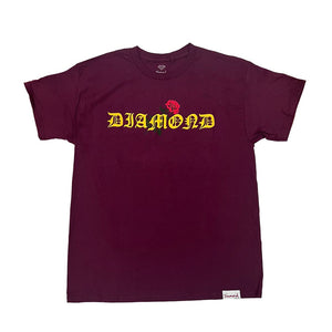 DIAMOND OE SCRIPT ROSE TEE