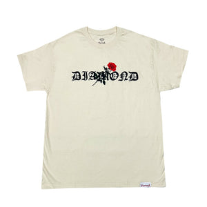 DIAMOND OE SCRIPT ROSE TEE