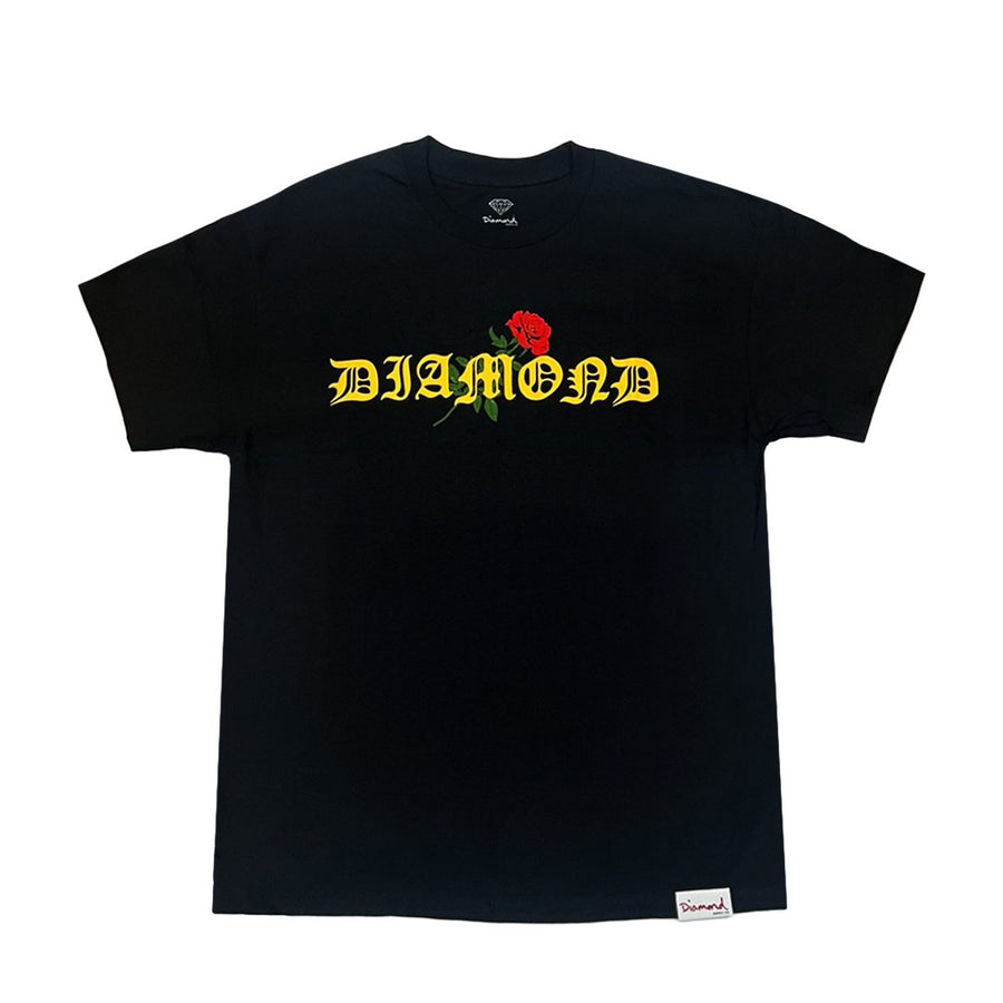 DIAMOND OE SCRIPT ROSE TEE
