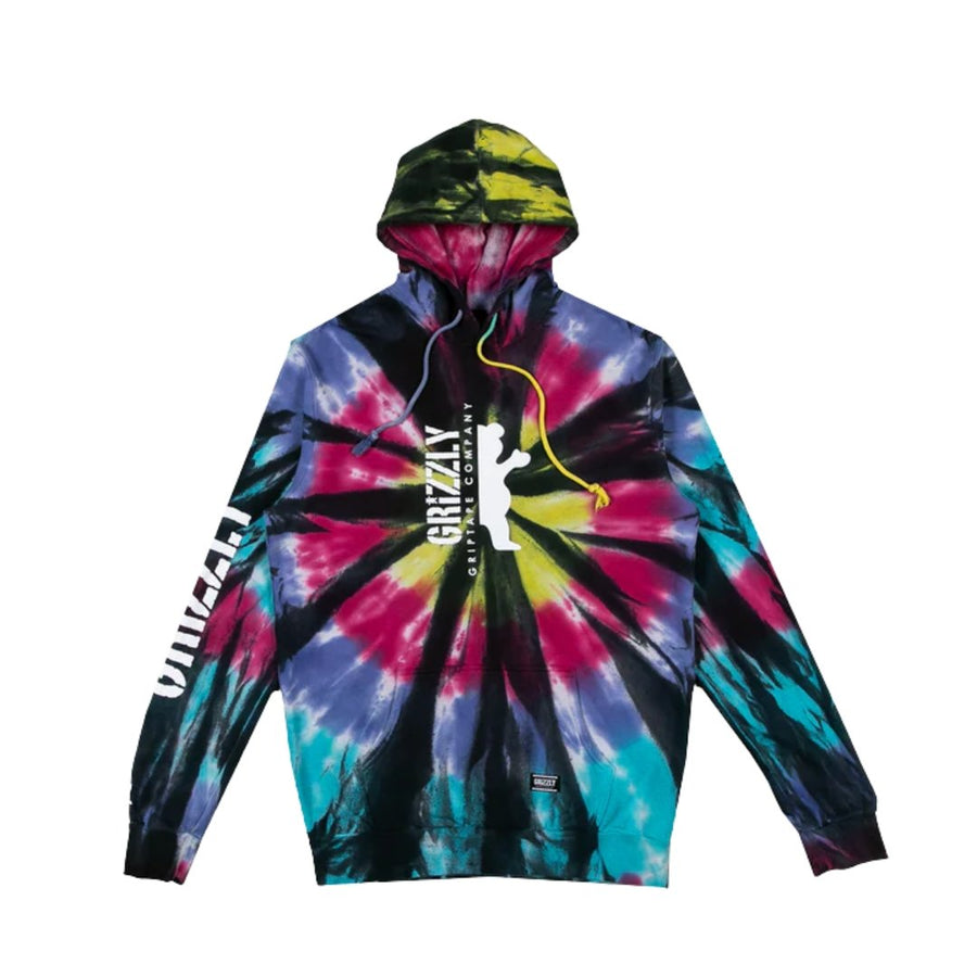 GRIZZLY DOWN THE MIDDLE HOODIE - TIE DYE