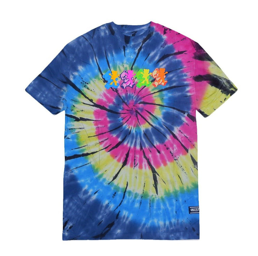 GRIZZLY HUG A BEAR TEE - TIE DYE