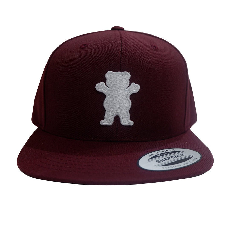 GRIZZLY OG BEAR SNAPBACK - BURGUNDY