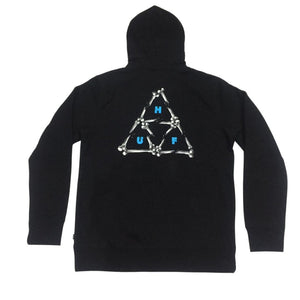 HUF BROKEN BONES P/O HOODIES - BLACK