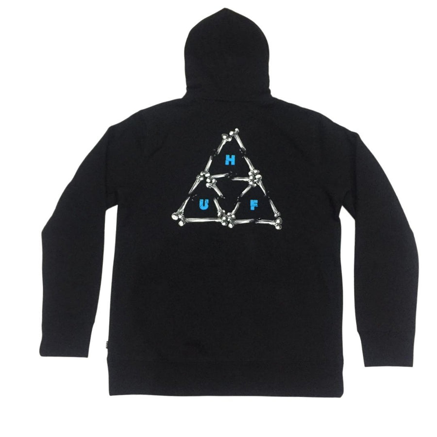 HUF BROKEN BONES P/O HOODIES - BLACK