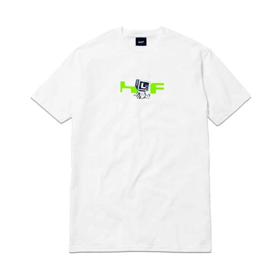 HUF MONITORED TEE-WHITE