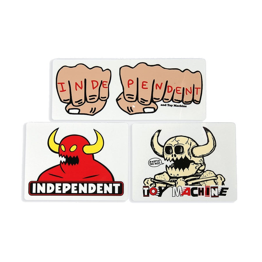 INDEPENDENT X TOY MACHINE LOGO MASH STICKER PACK - ASSORTED