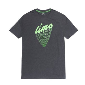 LIME TRIANGLE TEE - HEATHER GRAY