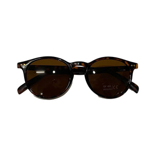 LIME WEAR LEOPARD ROUND SUNGLASSES - BROWN