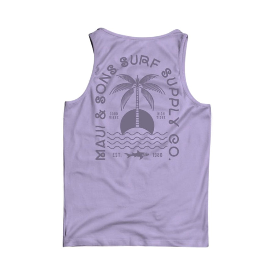 MAUI AND SONS HIGH TIDES TANK TOP PURPLE ROSE