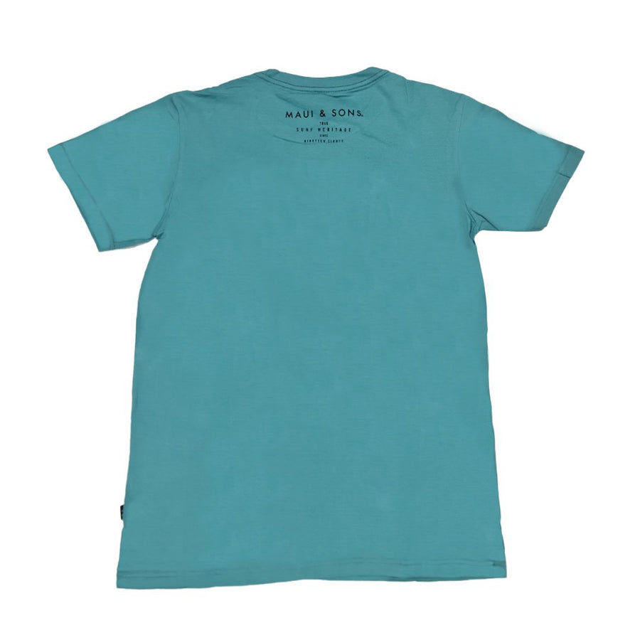 MAUI AND SONS ROUND NECK TEE - AQUA