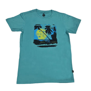 MAUI AND SONS ROUND NECK TEE - AQUA