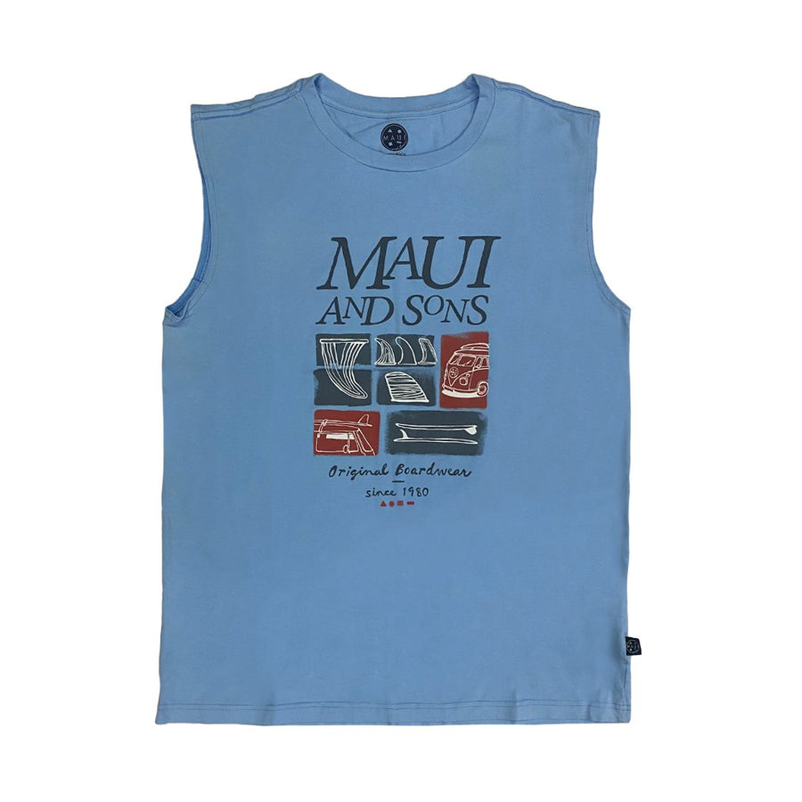 MAUI AND SONS MUSCLE SHIRT - LT.BLUE