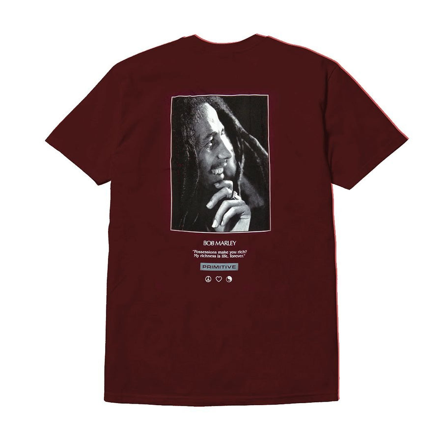 PRIMITIVE LIFE FOREVER TEE - BURGUNDY