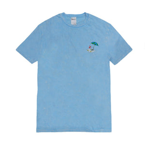 RIPNDIP LIFES A BEACH TEE - LIGHT BLUE MINERAL WASH