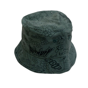 RIPNDIP SCRIBBLE BUCKET HAT - FOREST GREEN