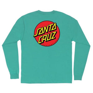 SANTA CRUZ CLASSIC DOT L/S TEE-CELADON