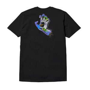 SANTA CRUZ HOLO SCREAMING HAND TEE - BLACK