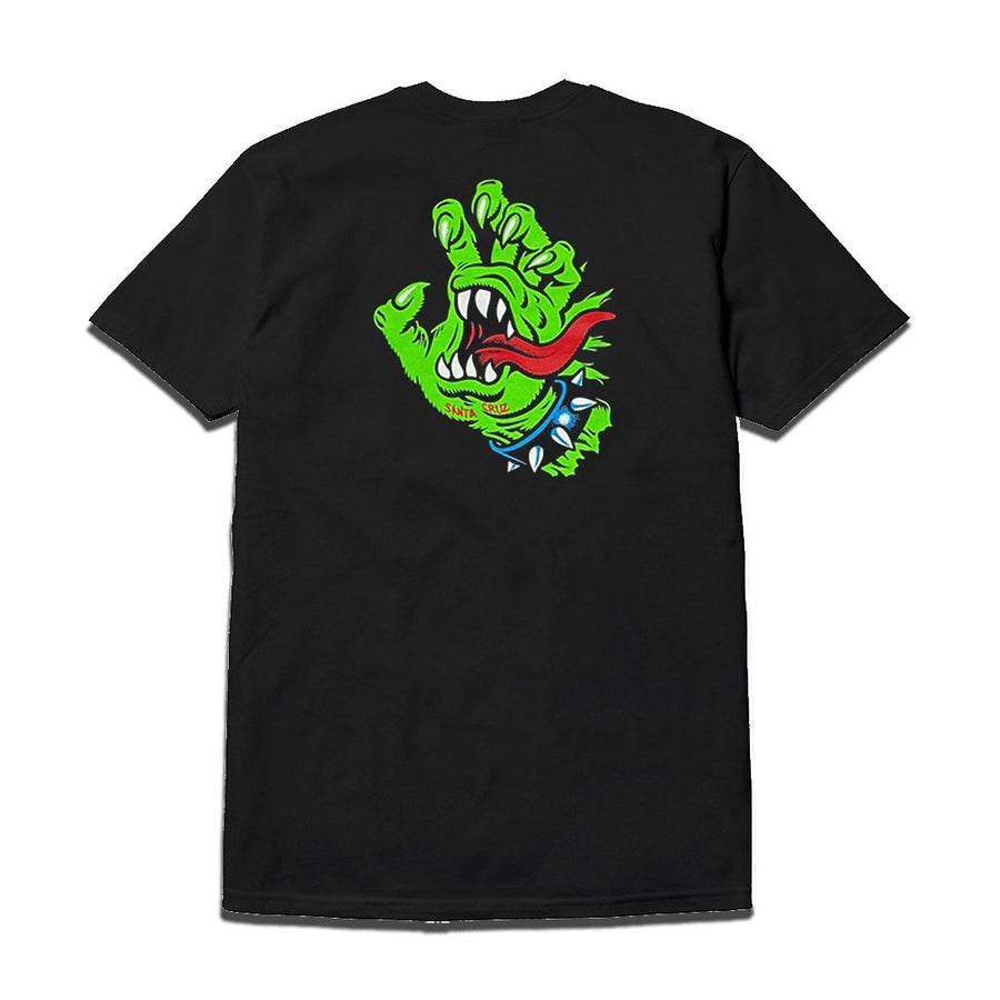 SANTA CRUZ MEEK OG SLASHER HAND TEE PIGMENT - BLACK