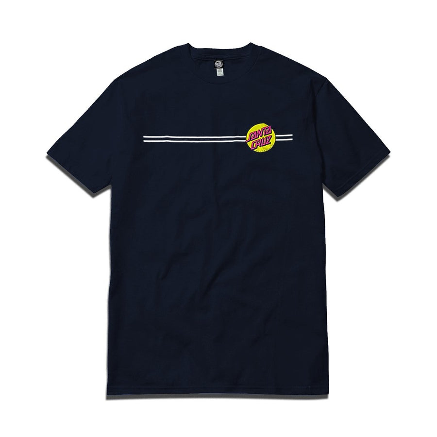 SANTA CRUZ OTHER DOT TEE NEW - NAVY W/HAZARD