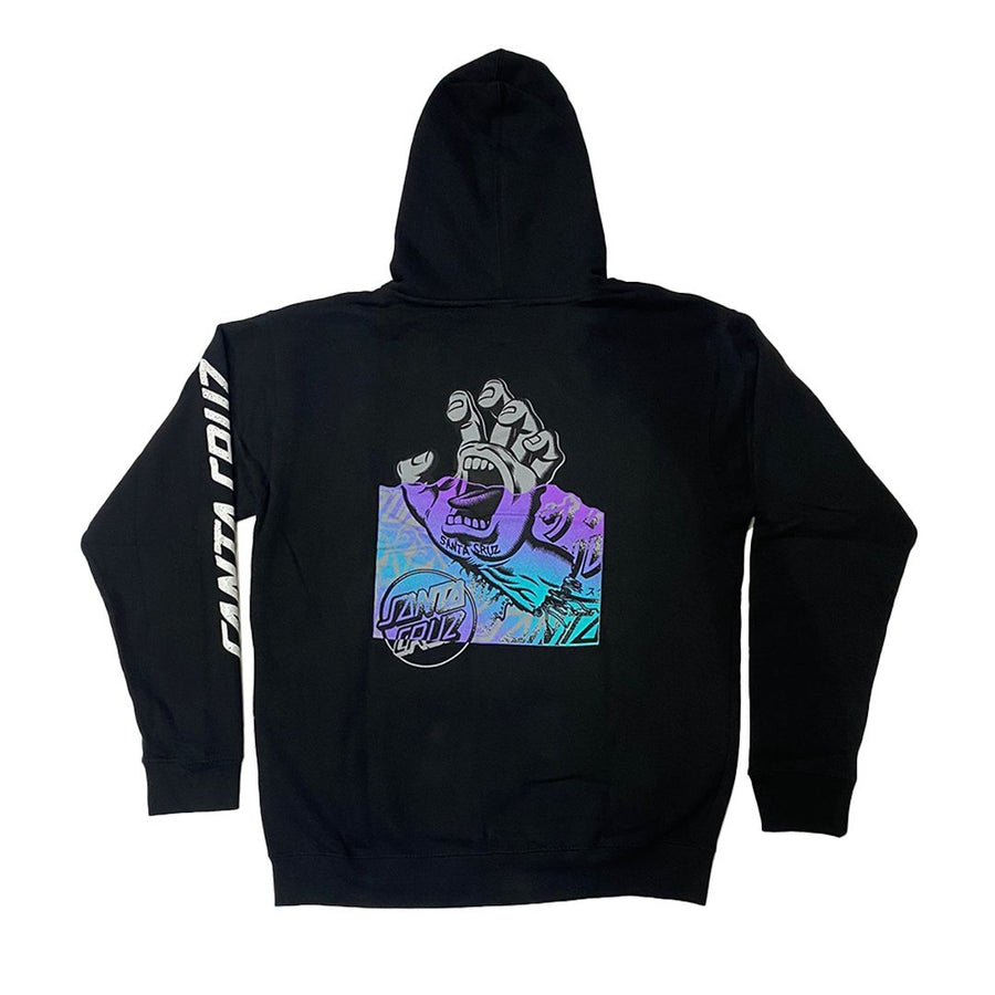 SANTA CRUZ SCREAMING HAND DIVIDE P/O HOODIE - BLACK