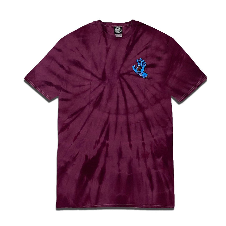 SANTA CRUZ SCREAMING HAND TEE SPIDER - BURGUNDY