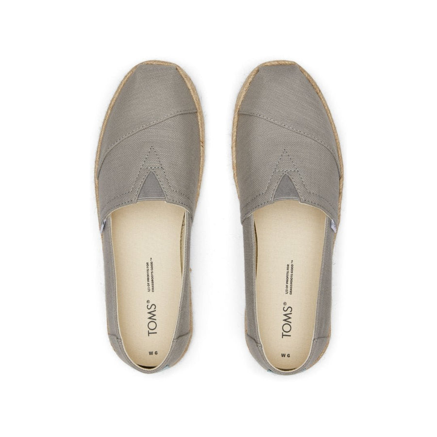 TOMS ALPARGATA - ROPE DRI GRY REC SLUB ALPR ESP CVS (WOMENS)