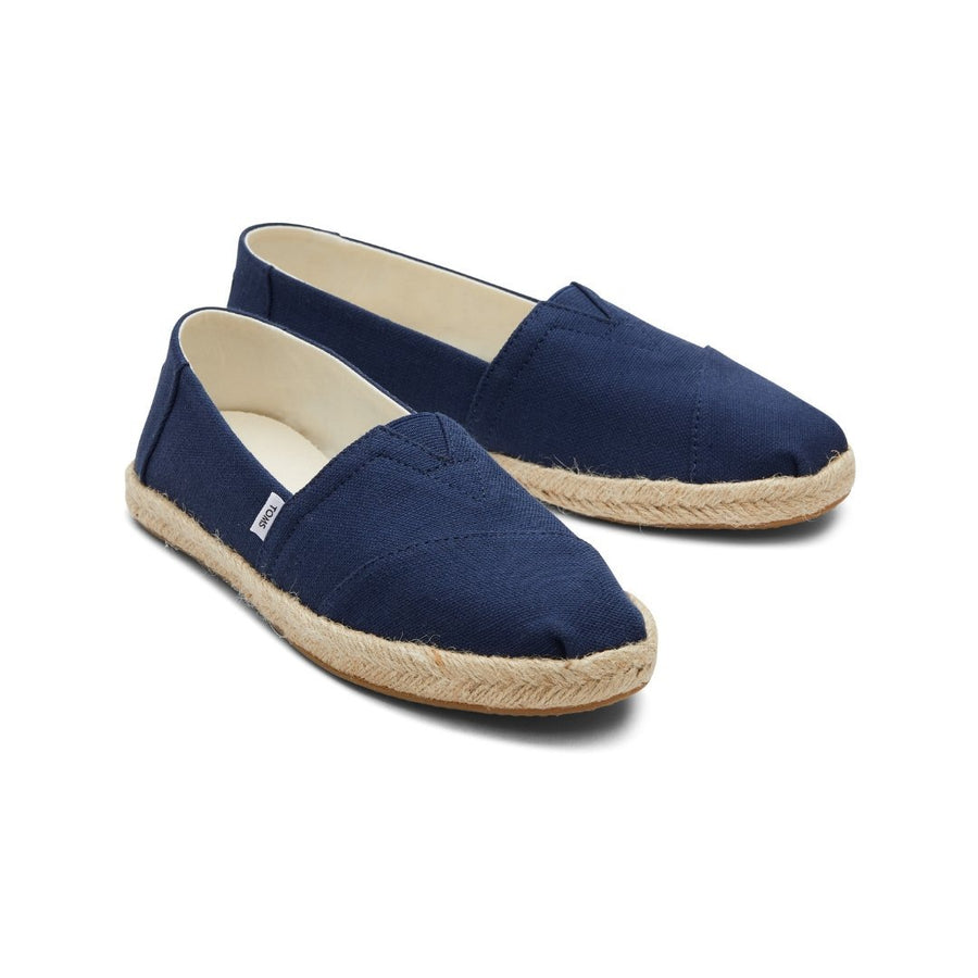 TOMS ALPARGATA - ROPE NVY REC COT SLUB ALPR ESP CVS (WOMENS)