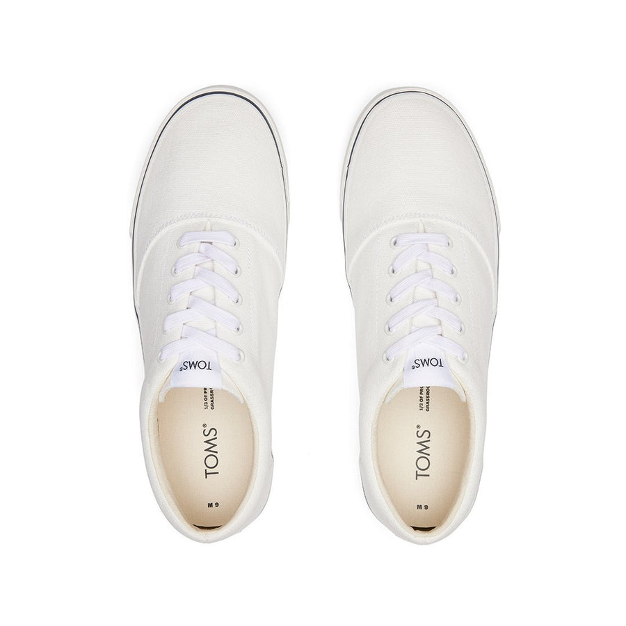 TOMS ALPARGATA FENIX LACE UP - WHITE WASHED CANVAS (WOMENS)
