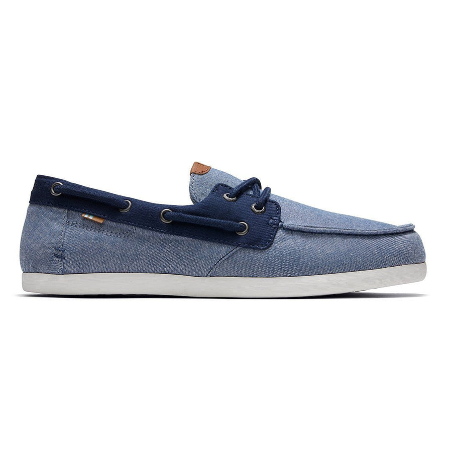 TOMS CLAREMONT - NAVY CHAMBRAY MN CLARMN ESP (MENS) – The Rail PH