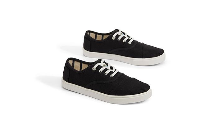 TOMS CORDONES CUPSOLE SNEAKERS BLACK WOMENS