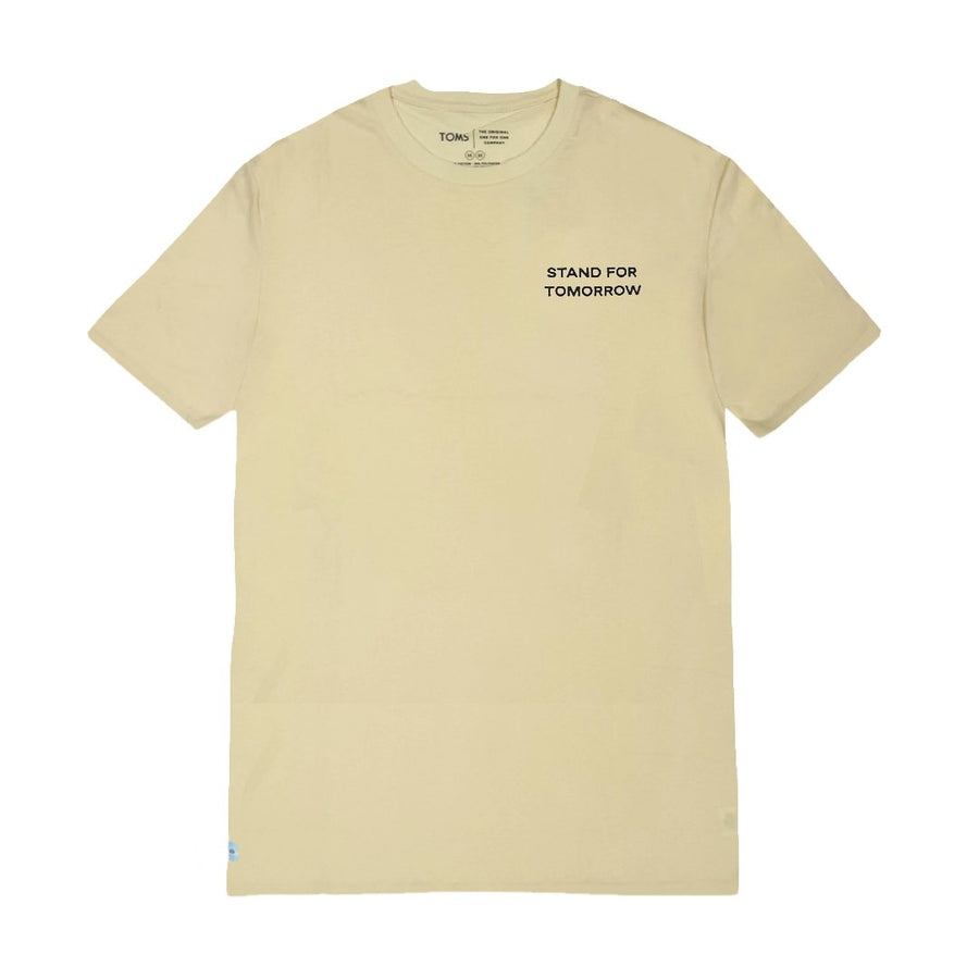 TOMS STAND FOR TOMORROW TEE - CREAM