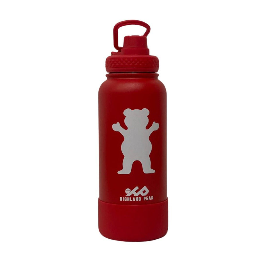 GRIZZLY GRIZZLY X HIGHLAND PEAK WATER BOTTLE - RED