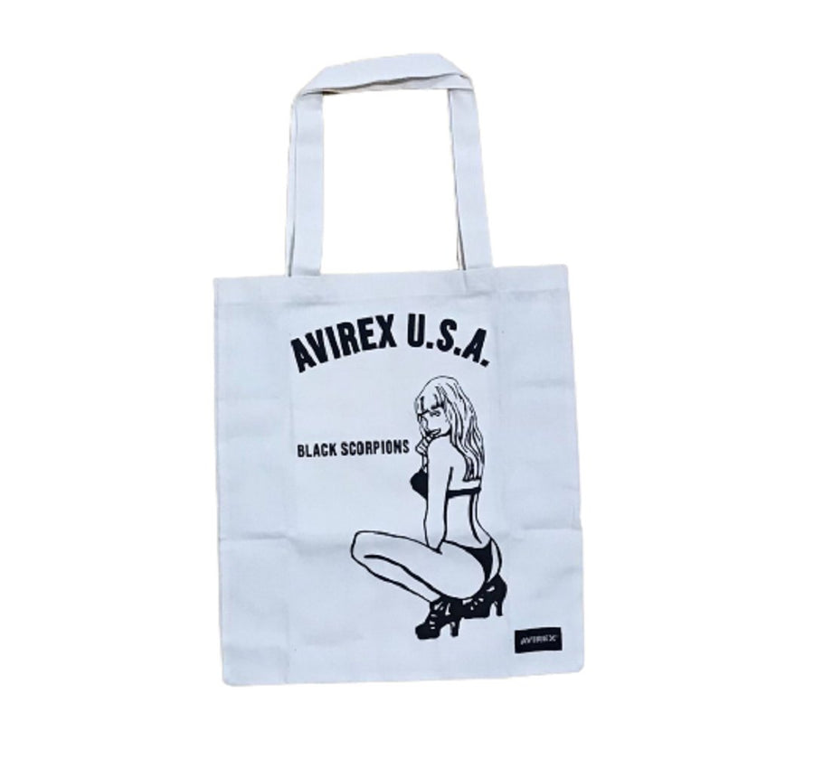 AVIREX SEXY GIRL TOTE BAG - CREAM